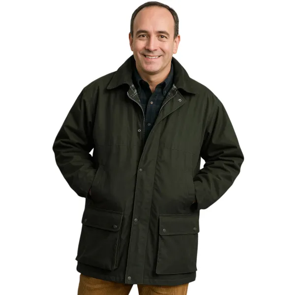 Traditionell Gewachste Baumwolljacke -oliv-
